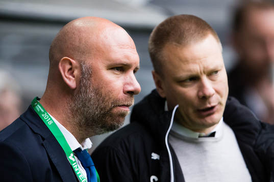 Hammarbys scoutingansvarige Mikael Hjelmberg och tränare