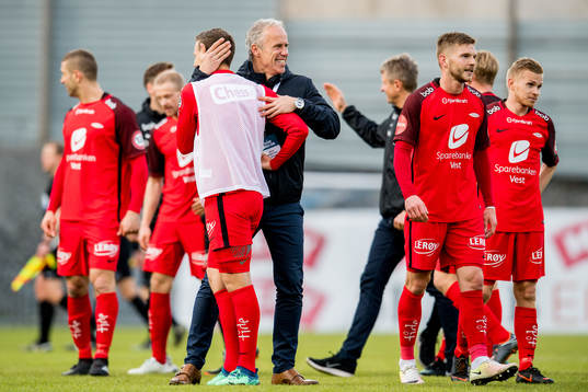 Rune Soltvedt, sports director of Brann, celebrates