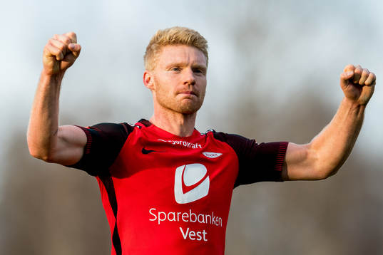 Sivert Heltne Nilsen of Brann celebrates