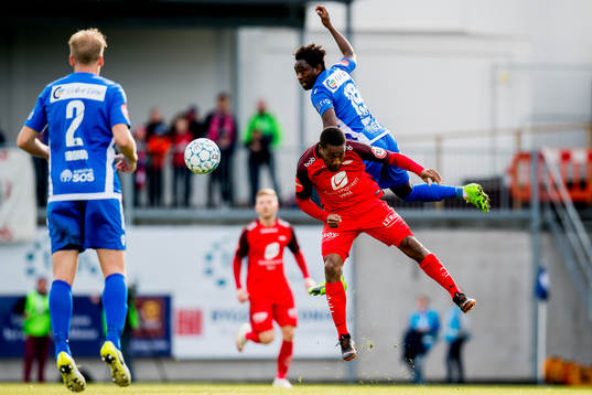 Ludcinio Marengo of Brann and Victor Demba Bindia of