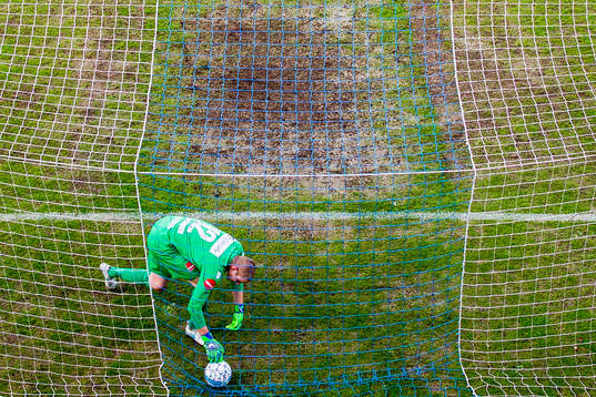 Goalkeeper Eirik Holmen Johansen of Sandefjord