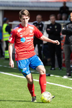 Helsingborgs Adam Eriksson  i fotbollsmatchen i superettan