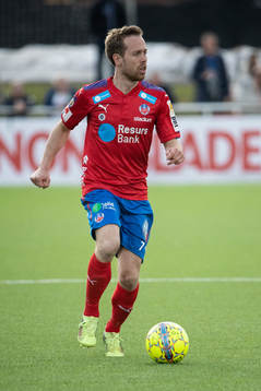 Helsingborgs Anders Randrup  i fotbollsmatchen i superettan