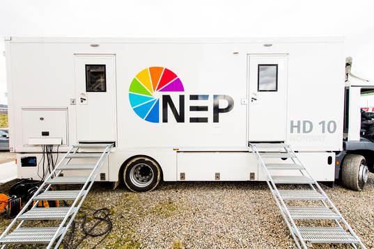 A TV production truck from NEP