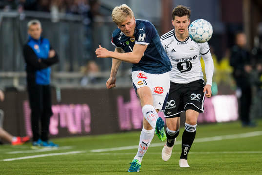 Jonathan Parr of Strømsgodset and Pål André Helland of