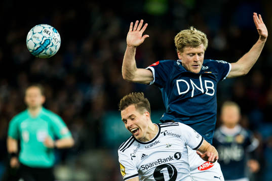 Anders Konradsen of Rosenborg and Bassel Jradi of