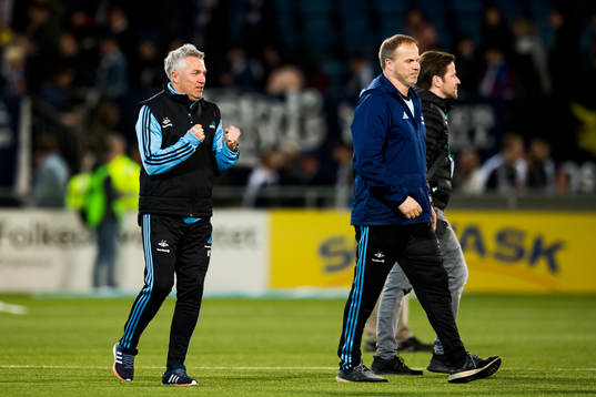 Kåre Ingebrigtsen, head coach of Rosenborg, celebrates