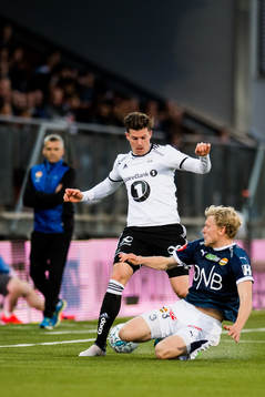 Pål André Helland of Rosenborg and Jonathan Parr of