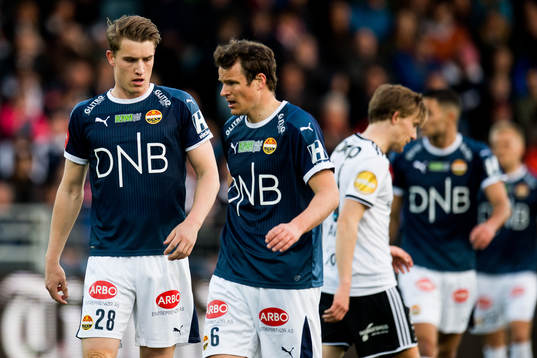 Marius Høibråten and Henning Hauger of Strømsgodset