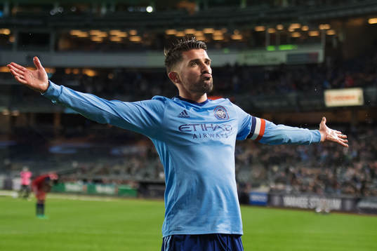 New York Citys David Villa jublar