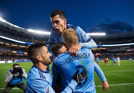 New York Citys Maximiliano Moralez, Jesus Medina, David