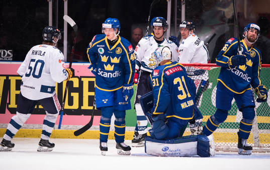 Finlands spelare jublar