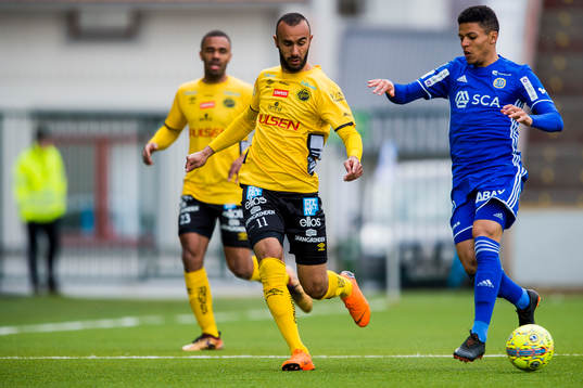 Elfsborgs Issam Jebali och Sundsvalls Romain Gall