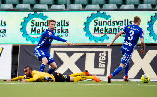 Sundsvalls David Myrestam orsakar en straff i en duell med