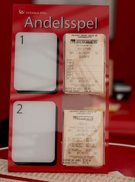 Andelsspel i en kiosk innan fotbollsmatchen i Allsvenskan