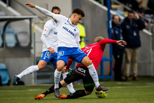 Norrköpings Jordan Larsson och Trelleborgs Erik Andersson