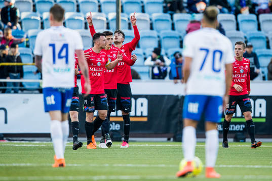 Trelleborgs Deniz Hümmet jublar
