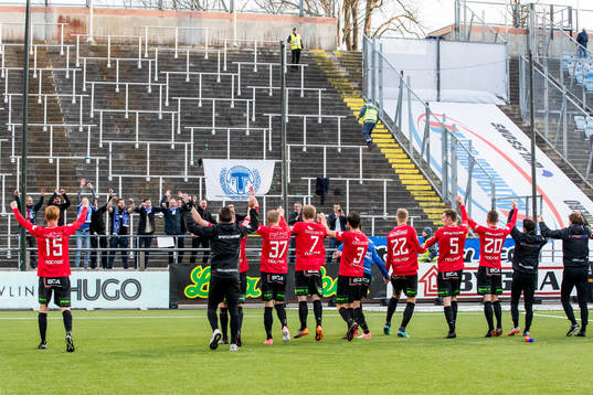 Trelleborgs spelare jublar