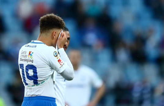 Norrköpings Jordan Larsson deppar