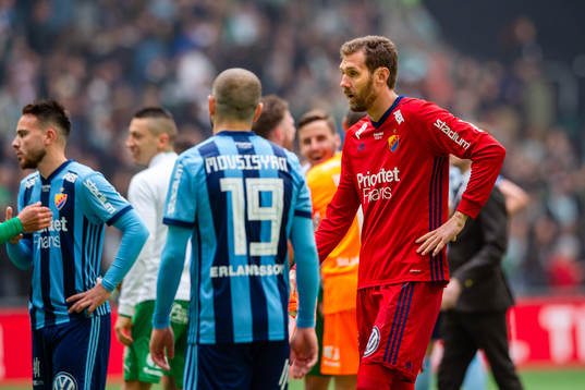 Djurgårdens målvakt Andreas Isaksson deppar