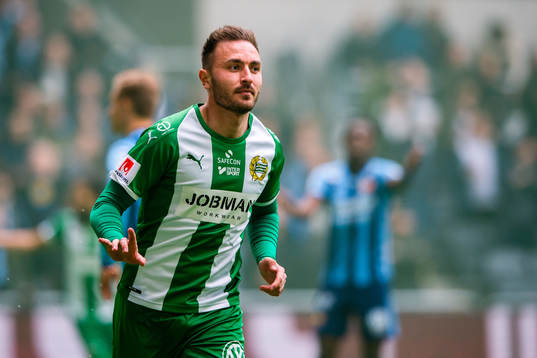 Hammarbys Muamer Tankovic jublar