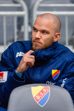 Djurgårdens Marcus Danielson före fotbollsmatchen i