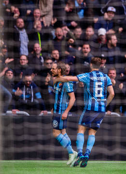 Djurgårdens Kevin Walker jublar