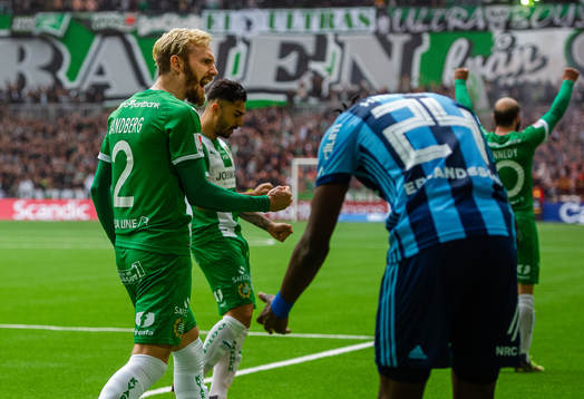 Hammarbys Simon Sandberg jublar