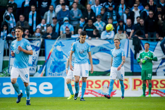 Malmö FFs Markus Rosenberg, Alexander Jeremejeff och