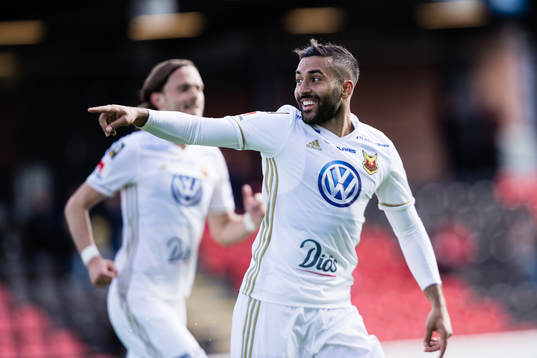 Östersunds Saman Ghoddos jublar