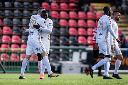 Östersunds Dino Islamovic jublar