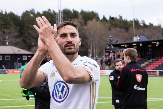 Östersunds Sotirios Papagiannopoulos jublar