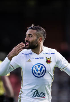 Östersunds Saman Ghoddos jublar