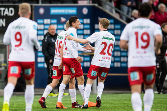 Youssef Chaib of Fredrikstad celebrates