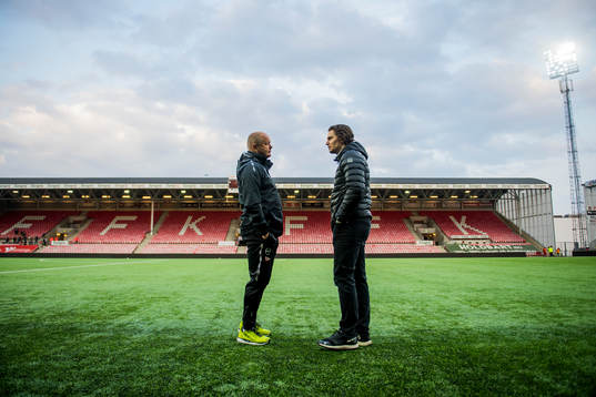 Per-Mathias Høgmo, head coach of FFK, and Joacim Heier, CEO