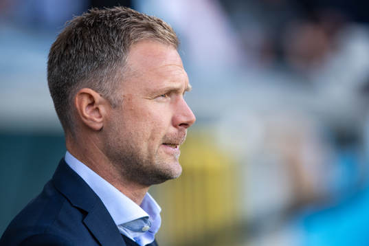 Malmö FFs tränare Magnus Pehrsson före fotbollsmatchen i