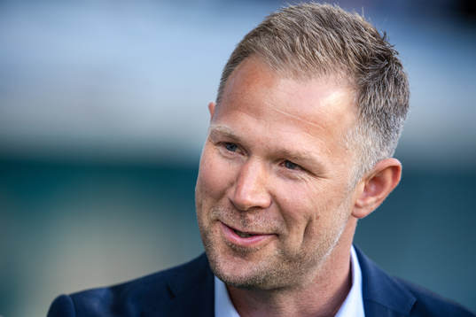 Malmö FFs tränare Magnus Pehrsson före fotbollsmatchen i