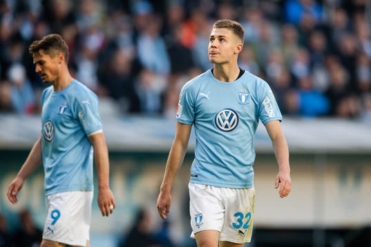 Malmö FFs Markus Rosenberg och Mattias Svanberg deppar