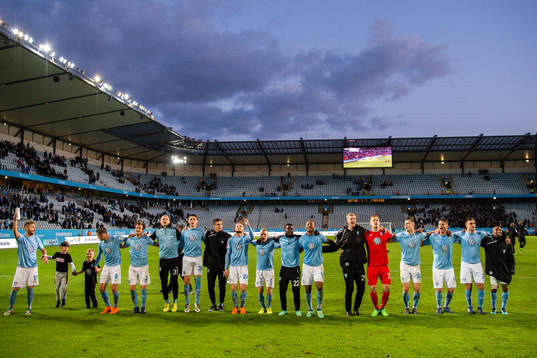 Malmö FFs spelare jublar