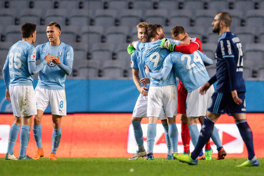 Malmö FFs spelare jublar