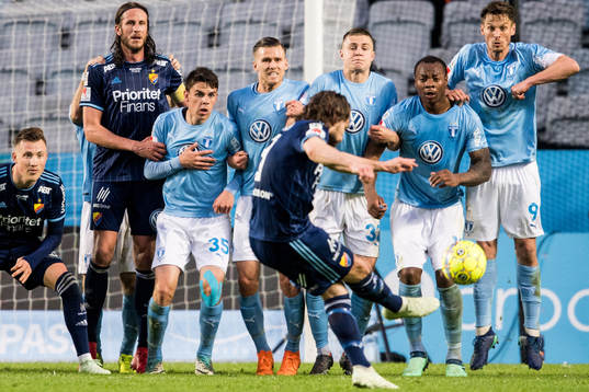 Malmö FFs Samuel Adrian, Arnór Ingvi Traustason, Mattias