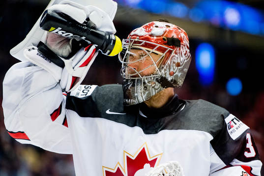 Goaltender Darcy Kuemper of Canada