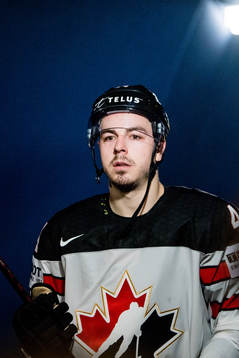 Jean-Gabriel Pageau of Canada looks dejected