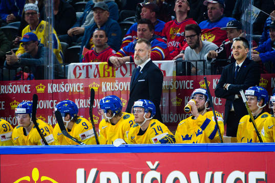 Sveriges förbundskapten Rikard Grönborg och Tomas Montén