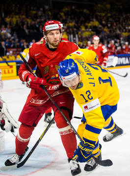 Vitrysslands Nikita Ustinenko och Sveriges Johan Larsson