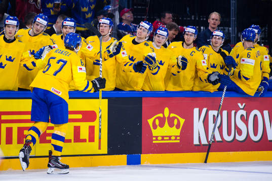 Sveriges Rickard Rakell jublar