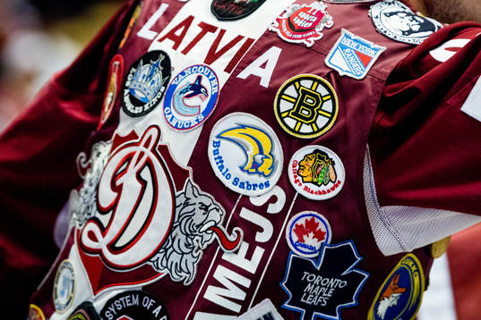 A supporter of Latvia