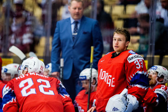 Goaltender Henrik Haukeland of Norway