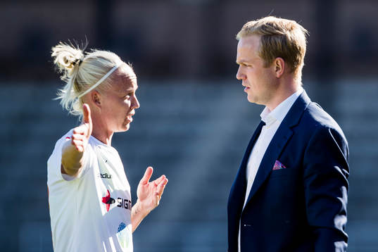 Rosengårds Caroline Seger och tränare Jonas Eidevall