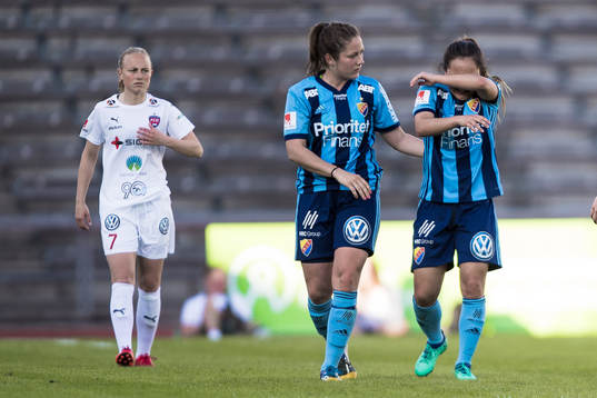 Djurgårdens Malin Diaz (h) deppar